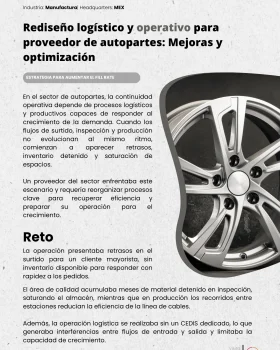 CDE Rediseño logístico y operativo Autopartes